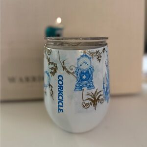 Like NEW Beauty & The Beast Stainless Steelel Stemless Tumbler by Corkcicle